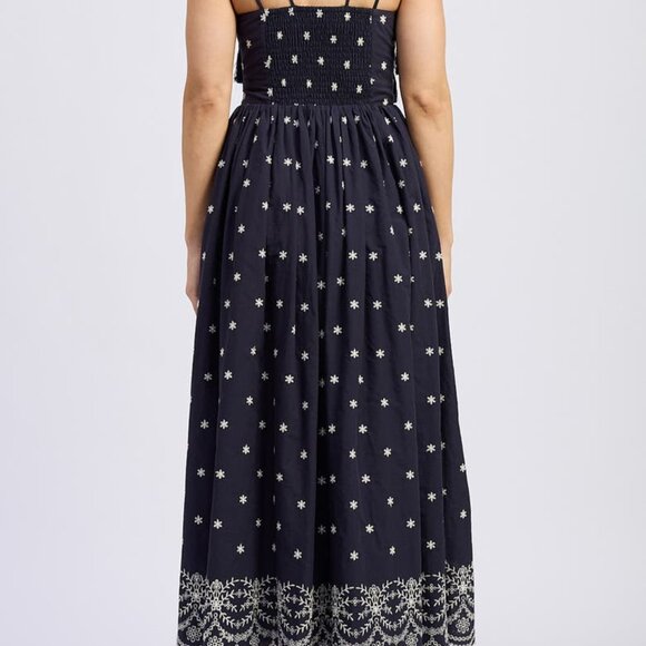 Tassel Tie Embroidered Midi Dress - Picture 3 of 3
